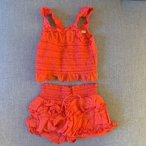 Scotch and Soda two-piece, red, size 8